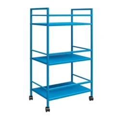 Cache Metal Rolling Cart Blue - Novogratz -Baxton Studio Sale Shop GUEST 671ea851 4f09 4f2d b911 3613e6ced498