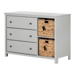 Cotton Candy 3 Drawer Dresser With Baskets - South Shore -Baxton Studio Sale Shop GUEST 6747e210 e59b 4290 9da2 f1bf14ebe3a6
