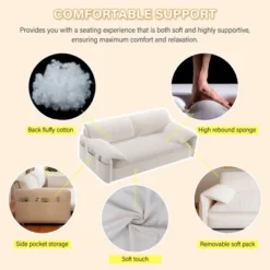 Whison 3-in-1 Velvet Queen Sleeper Sofa Bed & Chaise Lounge With Side Storage Pockets, 2 Seats -Baxton Studio Sale Shop GUEST 67558892 c4e3 43da beac 4c1246ab5bfd