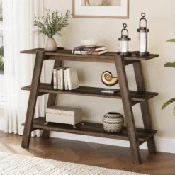 Tribesigns 41.3"Entryway Table Console Tables, 3-Tier Narrow Long With Open Storage Shelves For Living Room, Foyer,Entrance,Hallway,Rustic Brown 9 Tribesigns 41.3"Entryway Table Console Tables, 3-Tier Narrow Long With Open Storage Shelves For Living Room, Foyer,Entrance,Hallway,Rustic Brown -Baxton Studio Sale Shop GUEST 67881e18 744a 4267 9708 29ff64144d3f