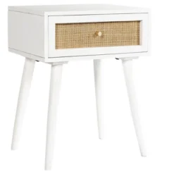 Inmod Serafina 1-Drawer Nightstand (White) -Baxton Studio Sale Shop GUEST 6827fd1b ba35 4e67 bcc7 8a7a7a087631