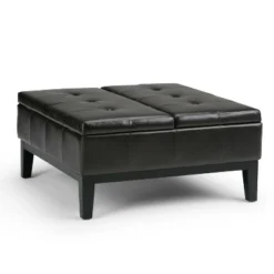 Lancaster Square Coffee Table Storage Ottoman - WyndenHall -Baxton Studio Sale Shop GUEST 684767ae e07f 482b aa7c 11a1a9ce579c