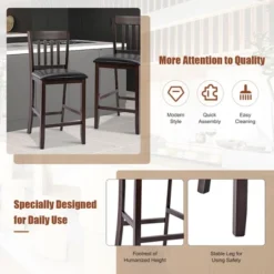 Costway Set Of 2 Bar Stools Counter Height Chairs W/ PU Leather Seat Espresso 11 Costway Set Of 2 Bar Stools Counter Height Chairs W/ PU Leather Seat Espresso -Baxton Studio Sale Shop GUEST 684a48aa 8fa9 4448 a240 937751319a60