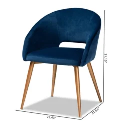 Vianne Velvet Upholstered Metal Dining Chair Navy Blue/Gold - Baxton Studio -Baxton Studio Sale Shop GUEST 686a7809 8b06 48be b69e b148aa65a284