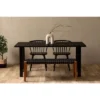 Balka Woven Leather Bench Matte Black - South Shore