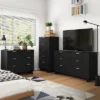Manhattan Comfort 3pc Granville Chest With Single Dresser And Double Dresser Bedroom Set