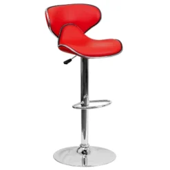 Flash Furniture Contemporary Cozy Mid-Back Vinyl Adjustable Height Barstool With Chrome Base -Baxton Studio Sale Shop GUEST 68e79964 87df 479f ba6b 176e5e2480d9