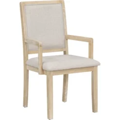 5 PCS Round Extendable Dining Table Set With Butterfly Leaf And 4 Upholstered Dining Armchairs-ModernLuxe 24 5 PCS Round Extendable Dining Table Set With Butterfly Leaf And 4 Upholstered Dining Armchairs-ModernLuxe -Baxton Studio Sale Shop GUEST 6922cf99 b88a 4f43 a150 739a7885a701