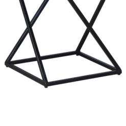 22" X Shape Iron Frame Industrial End Side Table With Mango Wood Tray Top Brown/Black - The Urban Port -Baxton Studio Sale Shop GUEST 6945c151 e154 4054 bb68 86d840c21c81