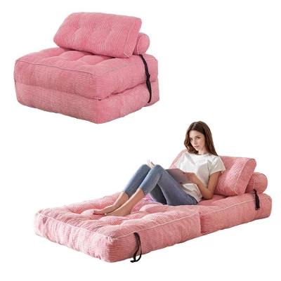 MAXYOYO Corduroy Folding Sofa Bed, Convertible Sleeper Chair With Pillow Foldable Mattress With Back Support 17 MAXYOYO Corduroy Folding Sofa Bed, Convertible Sleeper Chair With Pillow Foldable Mattress With Back Support - Image 17