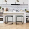 Yaheetech 24" H Backless Upholstered Bar Stools Set Of 2 For Kitchen Counter