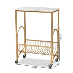 Jacek Metal Wine Cart With Marble Tabletop Gold - Baxton Studio -Baxton Studio Sale Shop GUEST 69cc7d57 29dd 4d4e a85e 6b30568ded3d