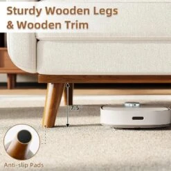 Mid Century Modern Couch, 65" Loveseat Sofa, Comfy Love Seat Couches For Living Room, Deep Seat Couch Linen Upholstered Sofas For Bedroom Office -Baxton Studio Sale Shop GUEST 69d73703 640d 4b02 8a43 b7c1d305b477