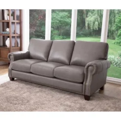 Logan Leather Sofa Gray - Abbyson Living -Baxton Studio Sale Shop GUEST 6a1f1ad9 addb 4c7c a409 52406bc87a5d