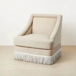 Alberhill Velvet Accent Chair With Fringe - Opalhouse™ Designed With Jungalow™ -Baxton Studio Sale Shop GUEST 6a2c8665 b5eb 4e71 9163 3f7b29c4d6c7