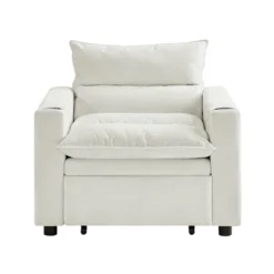 Velvet Convertible 3-in-1 Adjustable Sleeper Sofa Chair With Pullout Bed And Cup Holder 19 Velvet Convertible 3-in-1 Adjustable Sleeper Sofa Chair With Pullout Bed And Cup Holder -Baxton Studio Sale Shop GUEST 6a2e6582 d8b8 4e5a a3f8 777c2f43dde0