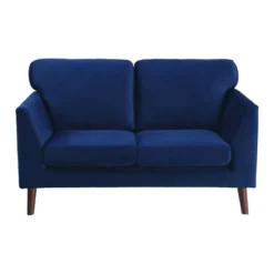 Tolley Velvet Loveseat In Blue - Lexicon -Baxton Studio Sale Shop GUEST 6a531ede a6bd 4b30 9c84 cd3b050dacef