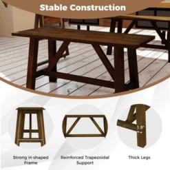 Costway 1/2 PCS Wooden Dining Bench Farmhouse Shoe Bench Entryway Seat With Rubber Wood Frame 15 Costway 1/2 PCS Wooden Dining Bench Farmhouse Shoe Bench Entryway Seat With Rubber Wood Frame -Baxton Studio Sale Shop GUEST 6a60979a f5ab 4df2 9b0b b60f9fdf33c2