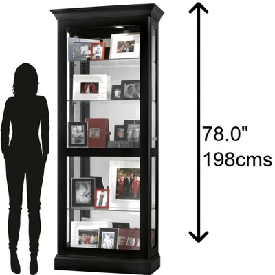 Howard Miller 680477 Howard Miller Berends Curio Cabinet 680477 Black Satin 2 Howard Miller 680477 Howard Miller Berends Curio Cabinet 680477 Black Satin - Image 2