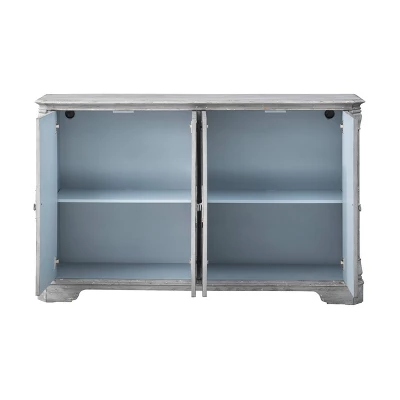 Gramercy 4 Door Credenza Gray - Treasure Trove Accents 2 Gramercy 4 Door Credenza Gray - Treasure Trove Accents - Image 2