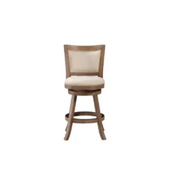 24" Melrose Distressed Counter Height Barstool Driftwood Ivory - Boraam