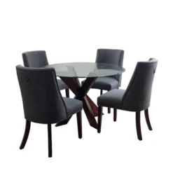5pc Axbridge Dining Set - Powell -Baxton Studio Sale Shop GUEST 6ace4244 4d44 48ef a923 b244c55933f9