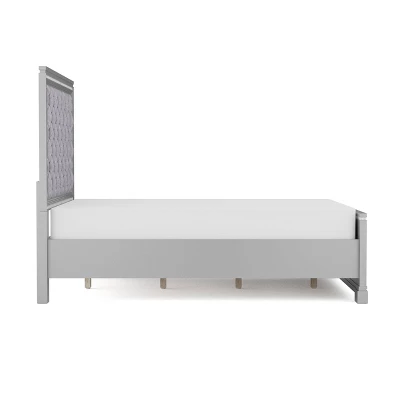 3pc Queen Tenaya Bed With 2 Nightstands Set Silver/Gray - HOMES: Inside + Out 10 3pc Queen Tenaya Bed With 2 Nightstands Set Silver/Gray - HOMES: Inside + Out - Image 10