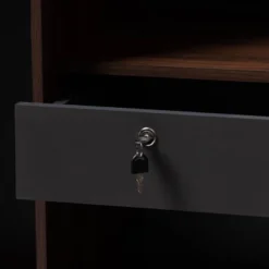 7 Shelf Wardrobe Rikke Two-Tone Wood Storage Cabinet Brown - Baxton Studio -Baxton Studio Sale Shop GUEST 6b114e75 e0d7 423d a385 41ecc66d6803