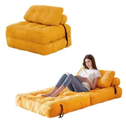 MAXYOYO Corduroy Folding Sofa Bed, Convertible Sleeper Chair With Pillow Foldable Mattress With Back Support 32 MAXYOYO Corduroy Folding Sofa Bed, Convertible Sleeper Chair With Pillow Foldable Mattress With Back Support -Baxton Studio Sale Shop GUEST 6bca68b6 a08f 48bc bdf9 d37115d67c96