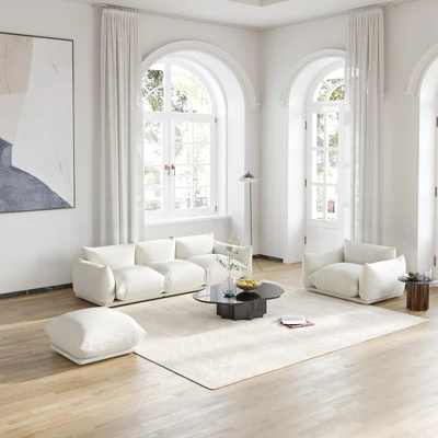 Modular Sectional Sofa,Lovesofa Couch, 77.16inch Minimalist Convertible Sofa Couch, Modern Chenilleyarn 2 Seater Living Room Sofa Sets 7 Modular Sectional Sofa,Lovesofa Couch, 77.16inch Minimalist Convertible Sofa Couch, Modern Chenilleyarn 2 Seater Living Room Sofa Sets - Image 7