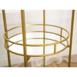 Zamora 3 Tier Cylinder Gold Bar Cart Gold - Abbyson Living -Baxton Studio Sale Shop GUEST 6c31d226 0fba 4fa3 a7ea b5a3b006aa14