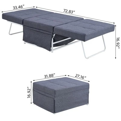 Kumasinova 4-in-1 Convertible Folding Sofa Bed,36" Sleeper Chair With Adjustable Backrest,Ottoman Sleeper Sofa For Living Room&Apartments 1 Kumasinova 4-in-1 Convertible Folding Sofa Bed,36" Sleeper Chair With Adjustable Backrest,Ottoman Sleeper Sofa For Living Room&Apartments