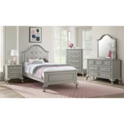 Full 3pc Jenna Panel Bedroom Set Gray - Picket House Furnishings