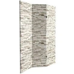 6" Double Sided Stone Wall Canvas Room Divider Gray - Oriental Furniture -Baxton Studio Sale Shop GUEST 6d4b7299 ee82 4dbe aca1 549174829d16