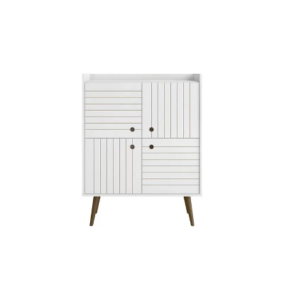 45.5" Bogart Mid-Century Modern 4 Shelf Accent Cabinet - Manhattan Comfort 12 45.5" Bogart Mid-Century Modern 4 Shelf Accent Cabinet - Manhattan Comfort - Image 12