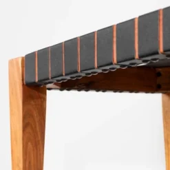 Balka Woven Leather Bench Matte Black - South Shore -Baxton Studio Sale Shop GUEST 6d87346f 7860 4369 a8e4 987b8a06782a