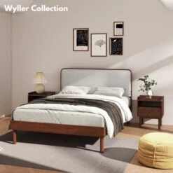Roundhill Furniture Wyller 2-Piece Bedroom Set, Platform Bed With Nightstand, Natural Walnut, Queen 25 Roundhill Furniture Wyller 2-Piece Bedroom Set, Platform Bed With Nightstand, Natural Walnut, Queen -Baxton Studio Sale Shop GUEST 6de42c4f ba98 46a0 a05b b5f210fdd1ab