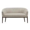 Christopher Knight Home Cheney Contemporary Channel Stitch Upholstered Loveseat With Curved Back