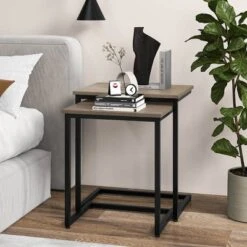 Tangkula 3 Pcs Nesting Coffee End Table Set Stacking Side Nightstand Living Room -Baxton Studio Sale Shop GUEST 6e687eca be79 4239 aa86 fb4357bfc183