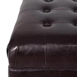 Deluxe Tufted Storage Bench Espresso - HomePop: Faux Leather, Bedroom & Living Room Use, Hinged Lid -Baxton Studio Sale Shop GUEST 6e6b9758 14d6 4502 901e 5855e3766c60