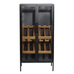 Contemporary Wood Standing Wine Rack Black - Olivia & May -Baxton Studio Sale Shop GUEST 6f134ed7 c1a3 42f6 b0fc b43bd93772a7
