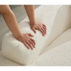 NicBex Couches For Living Room Cloud Couch 105.5'' Curved Sofa Modern Minimalist Corduroy Upholstered 3-4 Seater Sofa Couch With 2 Pillows -Baxton Studio Sale Shop GUEST 6f302948 ab2c 4d41 8ba3 f6cf2bc76a9e