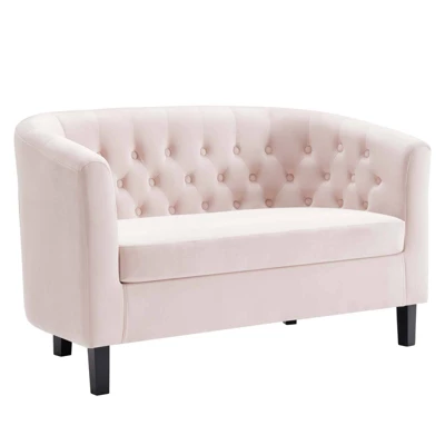 Prospect Performance Velvet Loveseat Pink - Modway 1 Prospect Performance Velvet Loveseat Pink - Modway