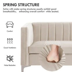 55 In. Wide Mid-Century Channel Tufted Velvet 2-Seater Sofa Couch Loveseat - Morden Fort 17 55 In. Wide Mid-Century Channel Tufted Velvet 2-Seater Sofa Couch Loveseat - Morden Fort -Baxton Studio Sale Shop GUEST 6fa2a554 5424 47ac b89f 271339566d41