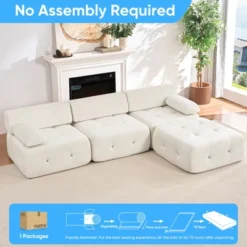 Mjkone L-Shaped Velvet 3-Seater Modular Sectional Sofa With Ottoman, Convertible Sofa Couches With Rivet Trim 25 Mjkone L-Shaped Velvet 3-Seater Modular Sectional Sofa With Ottoman, Convertible Sofa Couches With Rivet Trim -Baxton Studio Sale Shop GUEST 6fbbe1cc 849c 49b5 859c 6eaf92193b0a