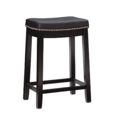 Claridge Leather Saddle Counter Height Barstool - Linon 30 Claridge Leather Saddle Counter Height Barstool - Linon -Baxton Studio Sale Shop GUEST 6fc39d19 f6a5 47d4 abaf d3d6f75ca1cc