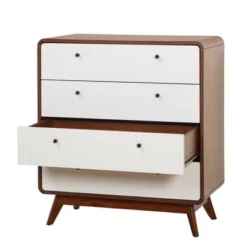 Cassie Mid-Century Modern 4 Drawer Chest Walnut/White - Buylateral -Baxton Studio Sale Shop GUEST 6fff093a b024 4d8a af0e cfa9a4196499