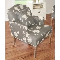 Floral Upholstered Armchair - Gray - Linon -Baxton Studio Sale Shop GUEST 70293f4d 93b2 48d1 b0fe 58caf1f73f14