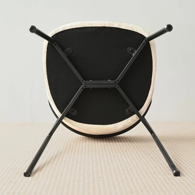 Merida Dining Chair Set Of 2, Simple Design Armless Side Chairs With Metal Legs For Kitchen, Dining Room & Living Space-Maison Boucle 6 Merida Dining Chair Set Of 2, Simple Design Armless Side Chairs With Metal Legs For Kitchen, Dining Room & Living Space-Maison Boucle - Image 6