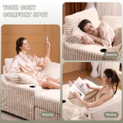 Oversized Chaise Lounge Chair, Upholstered Sleeper Sofa Bed With Storage Ottoman & 3 Pillows, Single Sofa Couch For Living Room Bedroom 12 Oversized Chaise Lounge Chair, Upholstered Sleeper Sofa Bed With Storage Ottoman & 3 Pillows, Single Sofa Couch For Living Room Bedroom -Baxton Studio Sale Shop GUEST 70aee02a 0879 4804 95c2 57f6c716374f